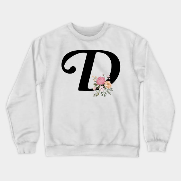 Initials Capital Letter D Camo Alphabet Gift Women Men Boys Girls Crewneck Sweatshirt by GraphicTeeArt